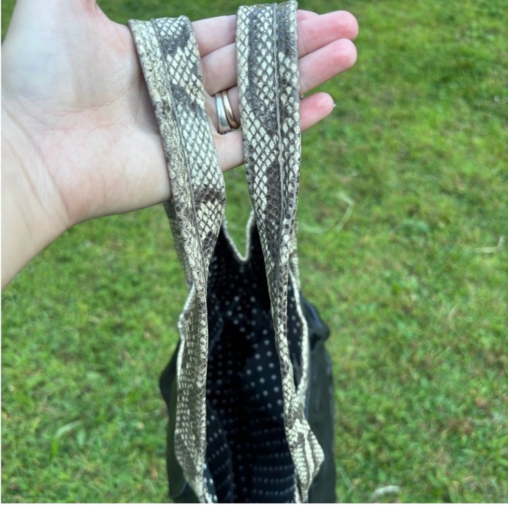 Furla Black and Snakeskin Tote Bag - Picture 13 of 15